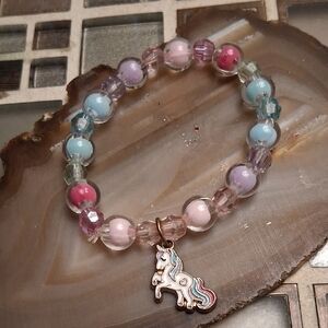 Artisan Multicolor Beaded Unicorn Bracelet